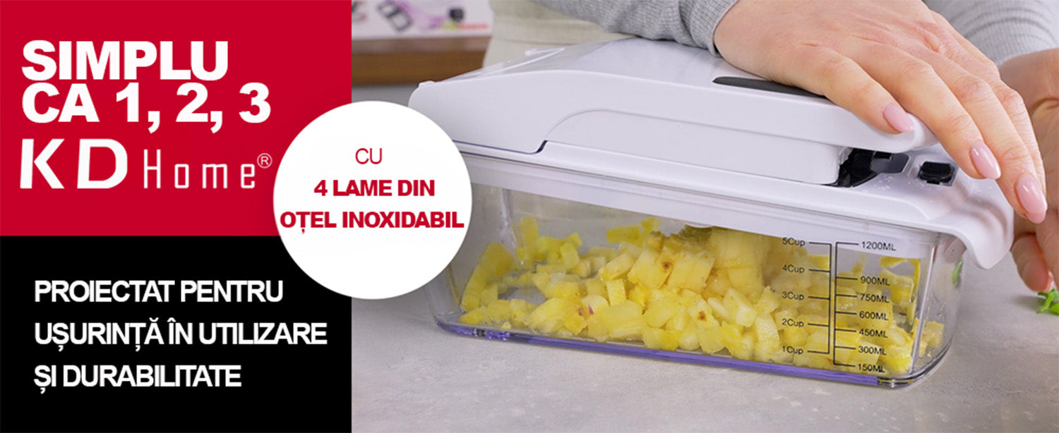 Tocator de Legume 4 in 1 Profesional KD Home ChopMaster Tocator de Legume 4 in 1 Profesional KD Home ChopMaster